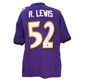 Camiseta de fútbol Beckett 200798 Ray Lewis HOF Baltimore Ravens firmada/automática personalizada - Imagen 1 de 5