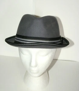 Original Pinguin Fedora graue Kappe Mütze neu mit Etikett Größe M/L 100 % Wolle $ 54 Wert - Bild 1 von 3