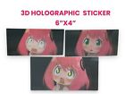 Spy X Family Anya Anime 3D Lenticular Sticker Motion Peeker Decal Holographic