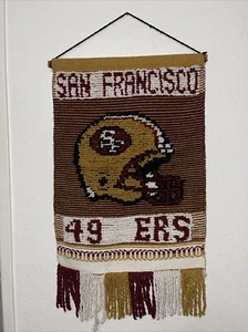 San Francisco 49ers Vintage Football Wall Sign Woven Banner Tapestry - Picture 1 of 9
