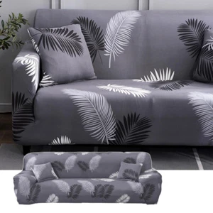 4 Seater Stretch Sofa Cover Printed Slipcover Sofa Cover Couch Protector - Picture 1 of 12