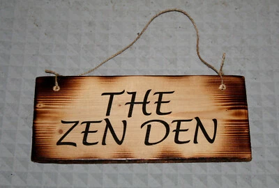 Placa de signo personalizada Zen Den Wellness Meditación Yoga Pilates Foto 1 de 2