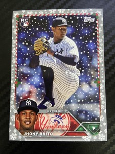 2023 Topps Holiday Metallic JHONY BRITO ROOKIE Card H138 Yankees 