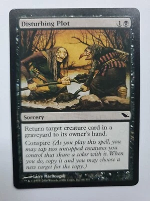 MTG Magic The Gathering Card Disturbing Plot Sorcery Black Shadowmoor  - Image 1 of 2