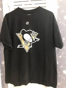 NHL Reebok Herren T-Shirt Gr. L Pittsburgh Penguins Malkin 71 schwarz kurzarm - Bild 1 von 6