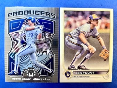Robin Yount 2021 Panini Mosaic Producers & 2022 Topps Update Baseball - Brewers - Image 1 of 2