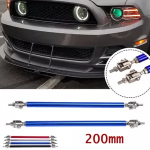Blue 8"-11" Adjustable Car Front Bumper Lip Splitter Rod Strut Tie Support Bar - Picture 1 of 8