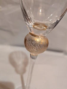 UNION STREET GLAS Manhattan signiert klar und gold Champagner gerippt Flöte 2006 - Bild 1 von 10