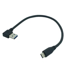 USB 3.0 Typ A Wtyczka Kąt prosty do USB 3.1 Typ C Wtyczka Synchronizacja Kabel ładujący - 0,3 m - Zdjęcie 1 z 4