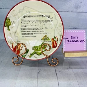 Williams Sonoma ITALIAN RECIPE FUSILLA Vegetables Red 9" Individual Pasta Bowl - Picture 1 of 16