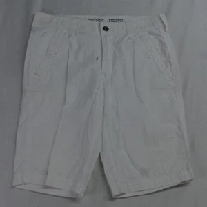 Buckle 34 x 23" White Slim Fit Side Pocket Chino Cargo Mens Shorts - Picture 1 of 9