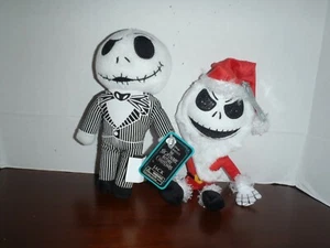Nightmare Before Christmas Jack and Christmas Jack Plush Dolls 9” Disney New - Bild 1 von 1