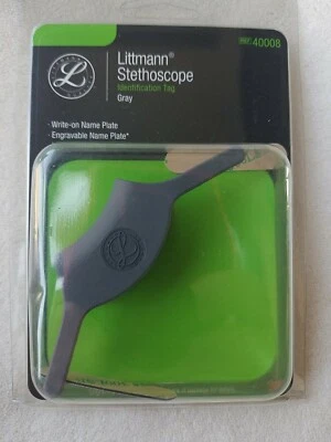 Littmann Stethoscope Identification ID Tag #40008 Grey  *NEW*  - Image 1 of 2