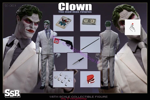 Action Figures SSR Studio The Joker The Mad Man Returns 2 Heads 1/6Collction Toy Cover