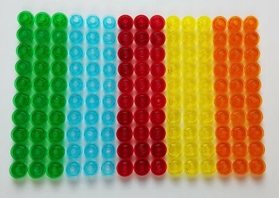 NEW Lego trans lot of 150 pieces - Translucent Orange Red Yellow Blue Plates - Image 1 of 4