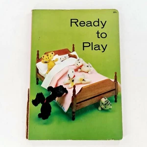 Ready to Play by Whitman (1970, Photo Board Book) Vintage Plush Cats Dogs Bears - Picture 1 of 15