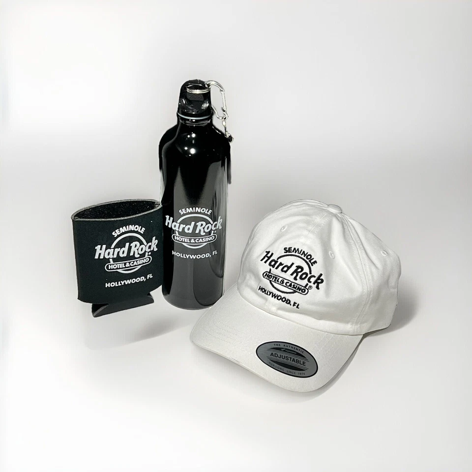 Seminole Hard Rock Hotel & Casino Gorra Blanca Portavasos Vaso Artículos Promocionales Foto 1 de 1