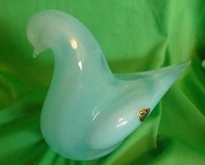 Vintage Ronneby Sweden Studio ART FM Konstglas Glass figurine Dove bird Handwork - Picture 1 of 5