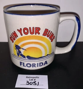 Sun Your Buns Florida Coffee Mug Cup Ceramic Souvenir - Picture 1 of 7