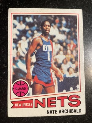 1977-78 Topps Basketball Card Nate Archibald New Jersey Nets #127 - EX/NM - Image 1 of 2
