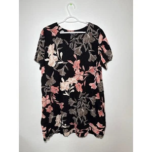 Nicole Miller Original floral linen blend dress womens XXL lagenlook coastal - Picture 1 of 7