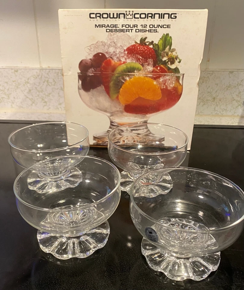 Juego De Colección De 8 Platos De Postre De Lujo Crown Corning Mirage 12 OZ Foto 1 de 1