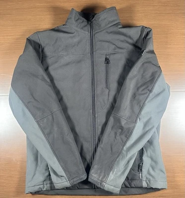 Chaqueta Abrigo Tumi Gris Oscuro Paneles Negros Forrada de Vellón Para Hombre Mediana Bolsillo con Cremallera Completa Foto 1 de 2
