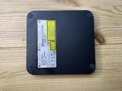 Grabadora de DVD externa portátil LG SP80NB80 negra USB 2.0 ultra delgada sin cable prueba✅ Foto 1 de 4