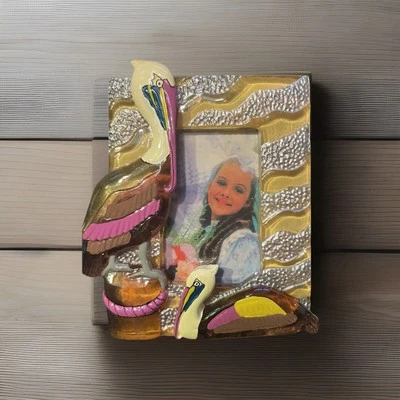Marco de fotos de pelícano de resina nuevo en caja Foto 1 de 4