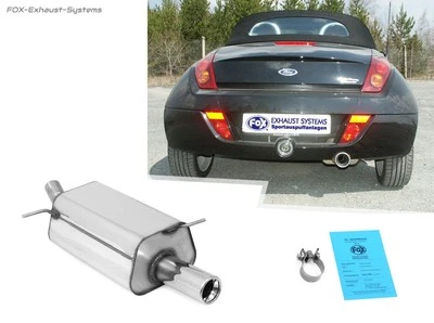 Silencieux Sport Ford Street KA Type RL À Partir De 2002 1x80mm Rond Avec Abs. - Photo 1/4