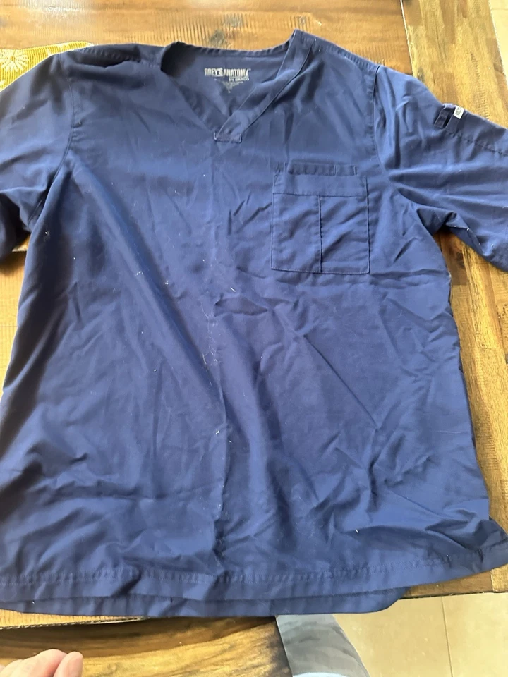 Grey's Anatomy Hombre Azul Marino Gran Lote De Bolsillos Foto 1 de 4