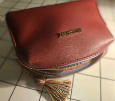 MISSONI Burgundy Travel Cosmetic Bag w Tassel Exclusively for Saudia - Image 1 of 4