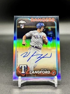 2024 Topps cromo Wyatt Langford refractor automático/499 radiocontrol novato RA-WL - Imagen 1 de 6
