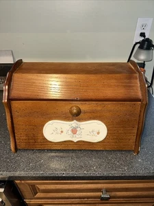 Caja de pan de madera de manzana de gansos rara de colección hecha en Taiwán almacenamiento Dark Cottagecore - Imagen 1 de 13