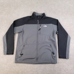North Face Jacket Boys XL 18/20 Gray Black Softshell Full Zip Outdoor Pockets ZZ - Picture 1 of 18