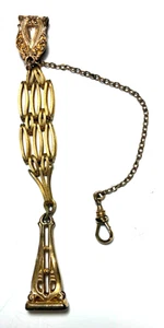 Vintage Gold Filled 8.5" Tiered Clip Pocket Watch Chain - Picture 1 of 3