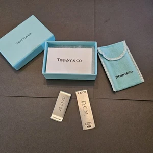 Broken Bropped Tiffany & Co 925 Plata de Ley 1837 Clip de Dinero Grabado - Imagen 1 de 13