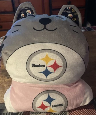 🏈 Brinquedo de pelúcia Pittsburgh Steelers gato bicho novidade presente fã 🐱 - Imagem 1 de 2