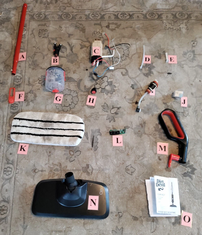 Replacement parts for Dirt Devil Steam Mop Hard Floor Cleaner WD20000 (L) - Image 1 of 1