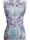 Huge Beaded Evening Dress Lace Applique Rhinestone Embroidery Costume Motif 1 PC