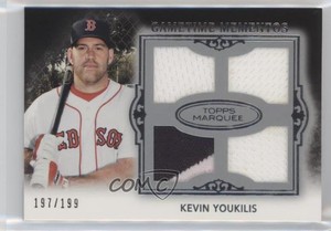 2011 Topps Marquee Gametime Mementos Quad Relics /199 Kevin Youkilis #GMQR-11