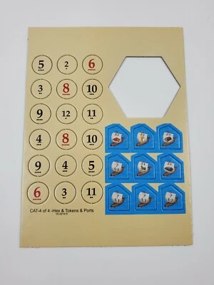 Juego completo de fichas de número circular y piezas de repuesto de puerto Settlers of Catan nuevo Foto 1 de 4