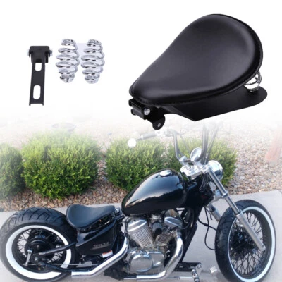 Bobber Motorcycle Leather Solo Seat for Honda Shadow VLX600 VT1100 750 600 Aero - Image 1 of 4