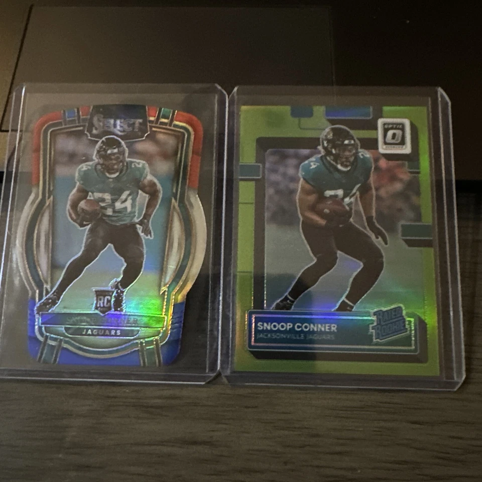 2023 Donruss Optic Snoop Conner Lime Green /35 & Select  Red/Blue retail diecut - Image 1 of 4