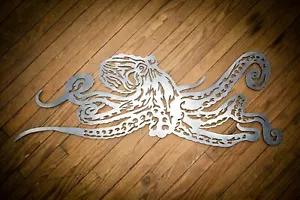 Arte da parete decorativa polpo metallo da appendere arredamento casa vita marina 41" scultura - Foto 1 di 1