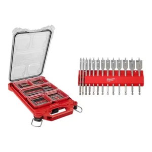 Milwaukee Screw Driver Bit Set PACKOUT Case High Speed Wood Spade Bit 113-Piece - Picture 1 of 11