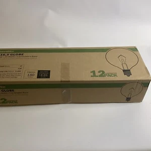 12 Pack Clear G16.5 Globe Light Bulb 25W Candelabra Base - Picture 1 of 6