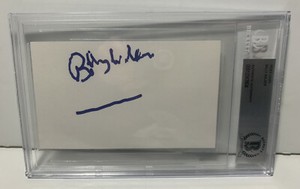 Billy Wilder Director Signed Autographed 3x5 Index Beckett Certified Slabbed