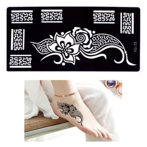 Henna Tattoo Schablone Airbrush Stencil Blume Ornamente - Bild 1 von 3