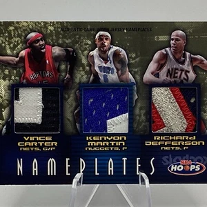 2004-05 Hoops Nameplates TRIPLE PATCH Vince Carter, K Mart, Jefferson 8/13 RARE! - Picture 1 of 7